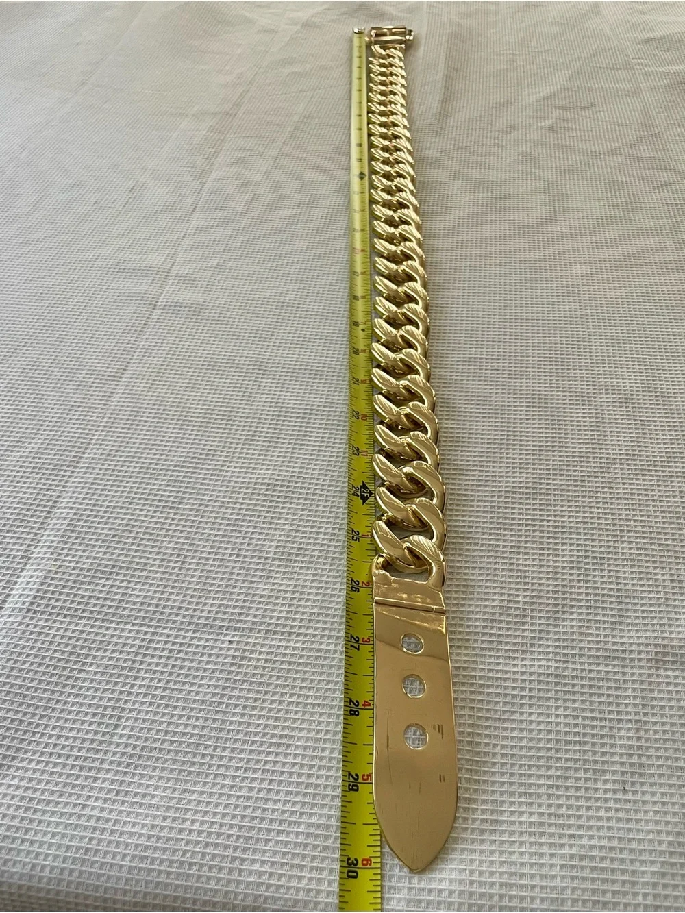 B-Low The Belt Women's Gold Chain Belt Wide Adjustable Buckle one size - Picture 5 of 8